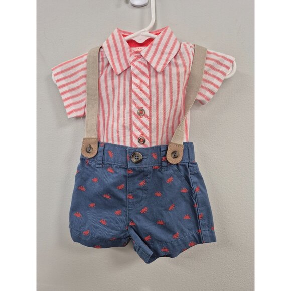 Baby Boys  Suspender Set Newborn 2 piece - Picture 2 of 2